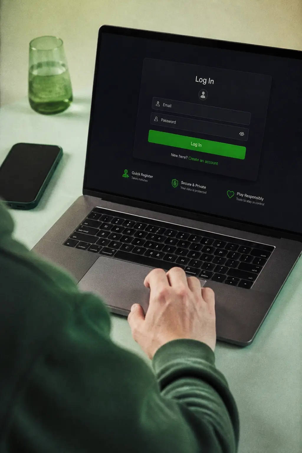 Neospin Login visual guide for Neospin Casino